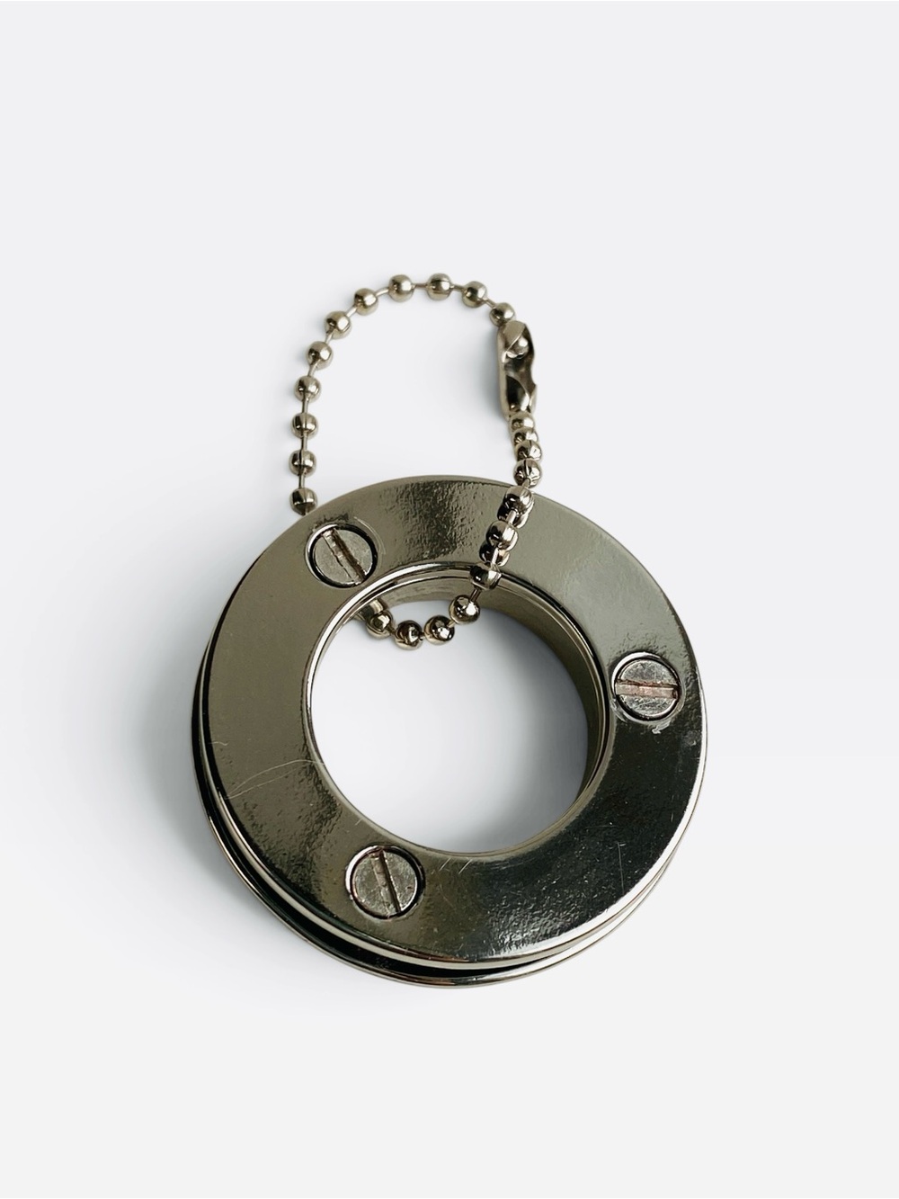 Coach Silver Circle Hangtag Bag Charm - Picture 3 of 3